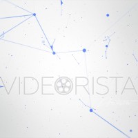 Blue abstract geometry animation with seamless Loop