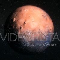 Mars Red Planet seen from Space Satellite Telescope